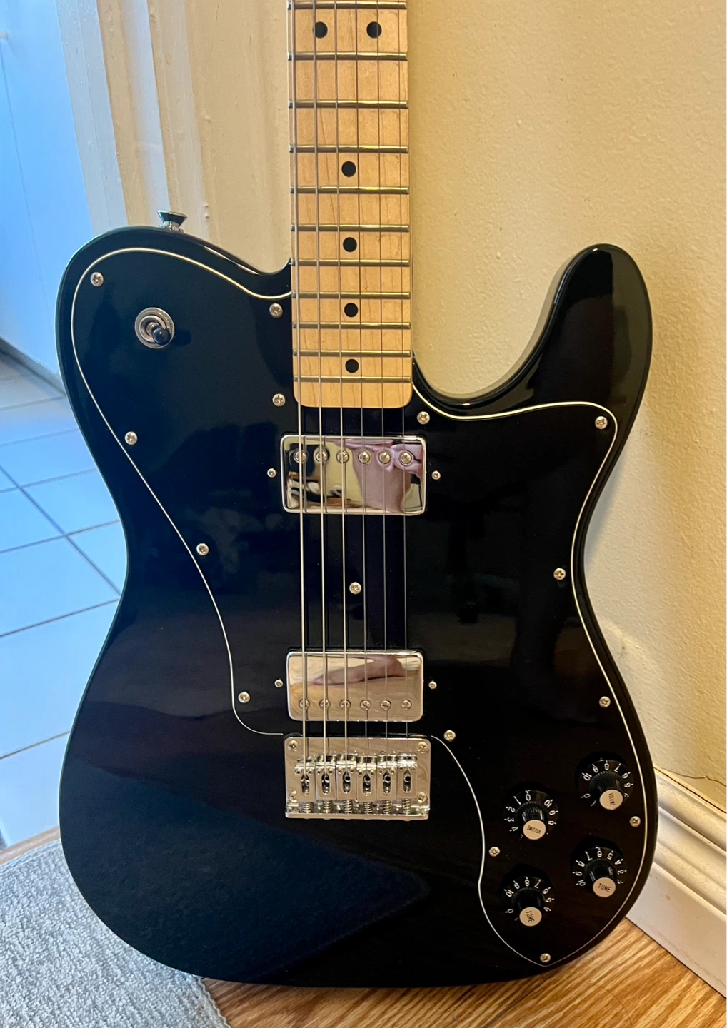Squier Telecaster Electric Guitar - Black - photo 2
