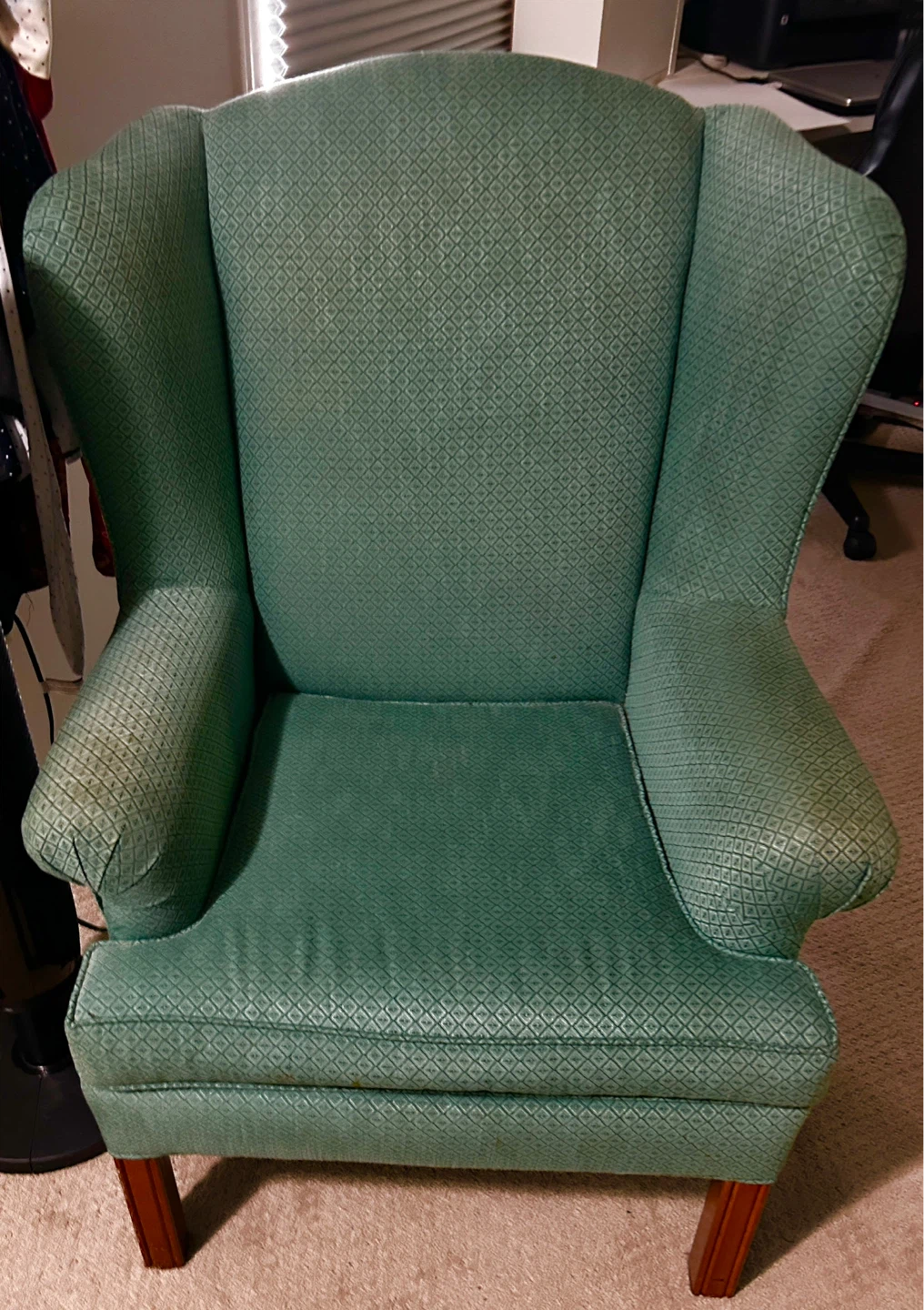 Green Wingback Accent Chair