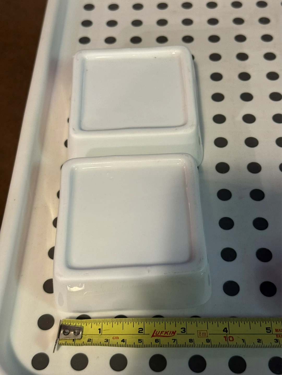 Two White Ceramic Square Bowls - photo 3