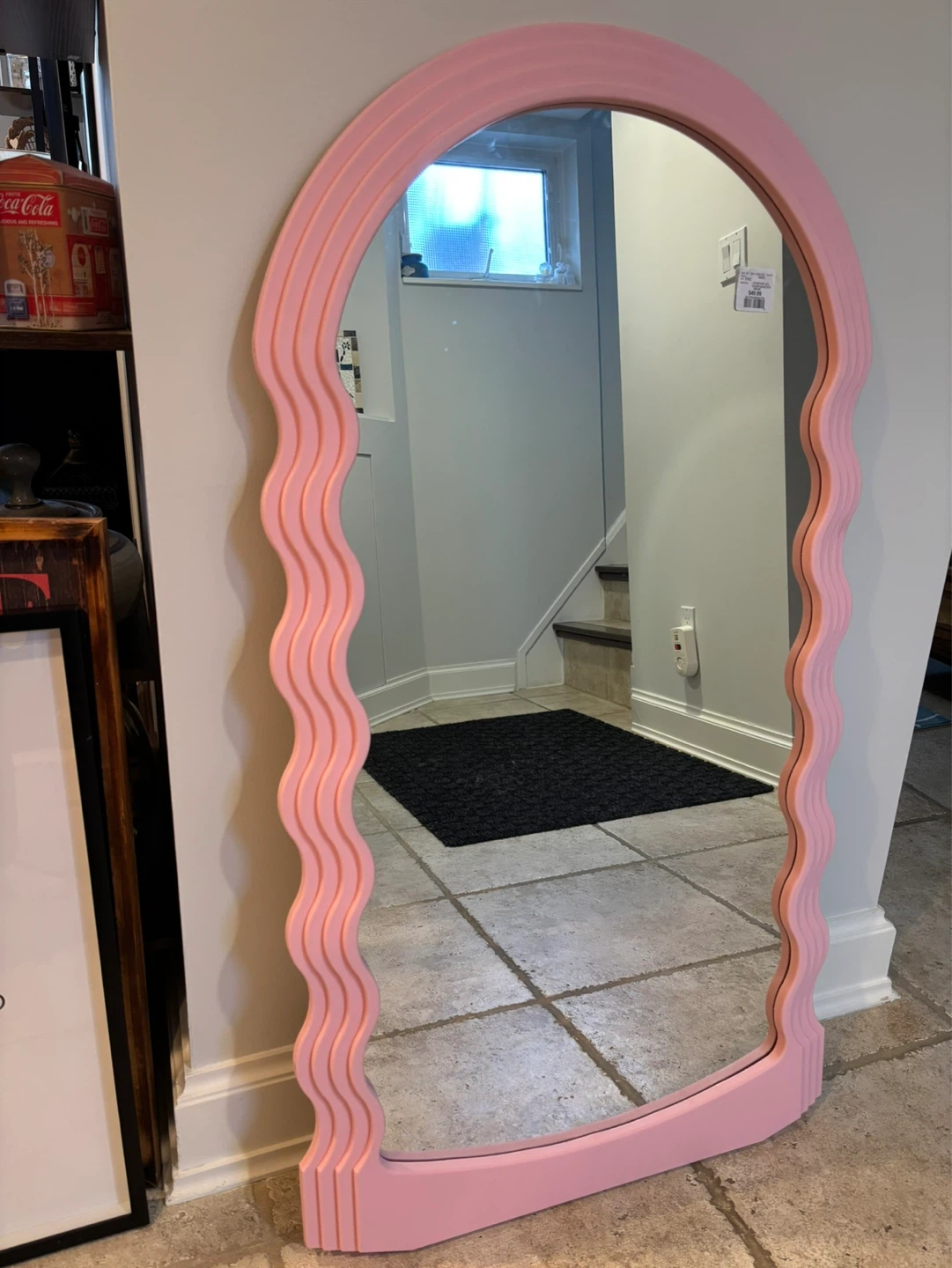 Pink Wavy Arch Mirror - photo 2