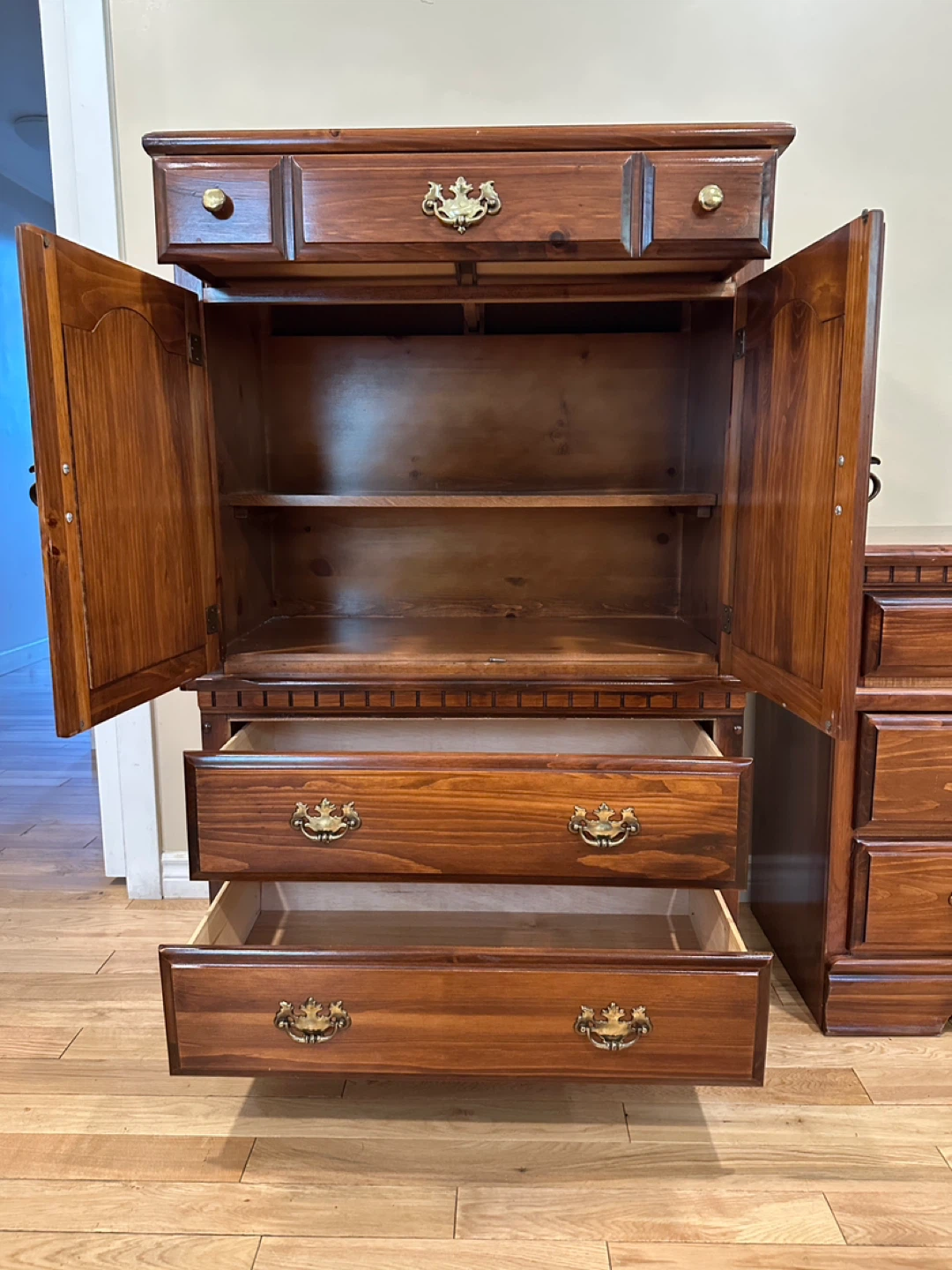 Vintage Wood Daveluyville Tall Boy Dresser (CAN DELIVER) - photo 2