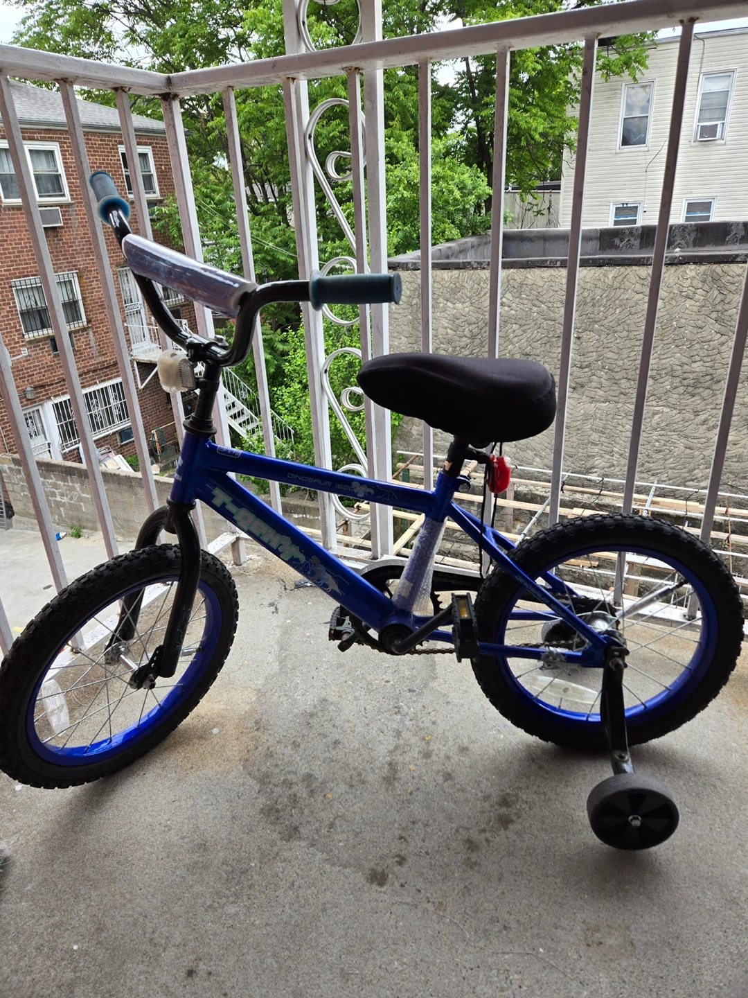 Blue Kids BMX Bike with Training Wheels - photo 2