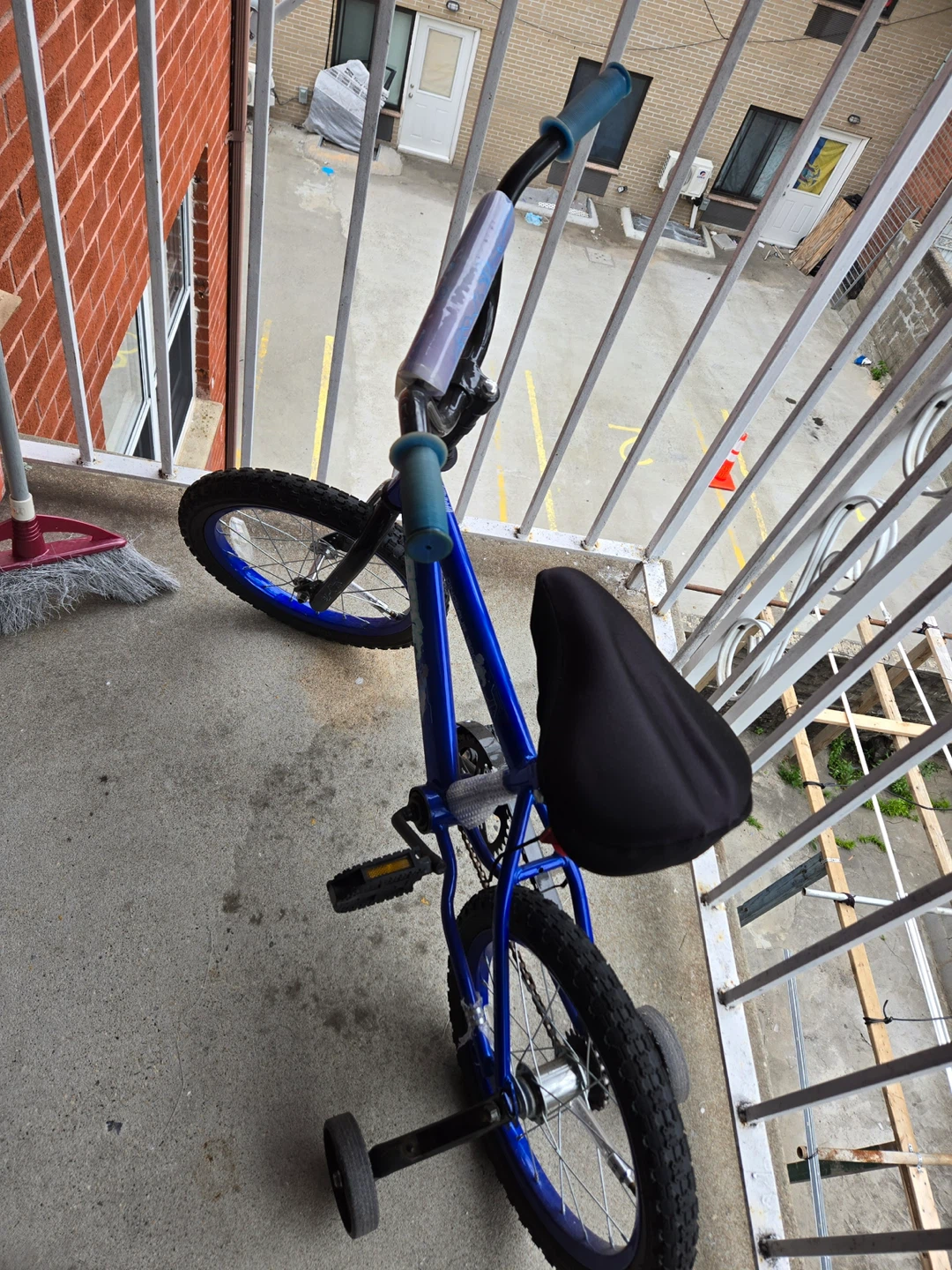 Blue Kids BMX Bike with Training Wheels - photo 3