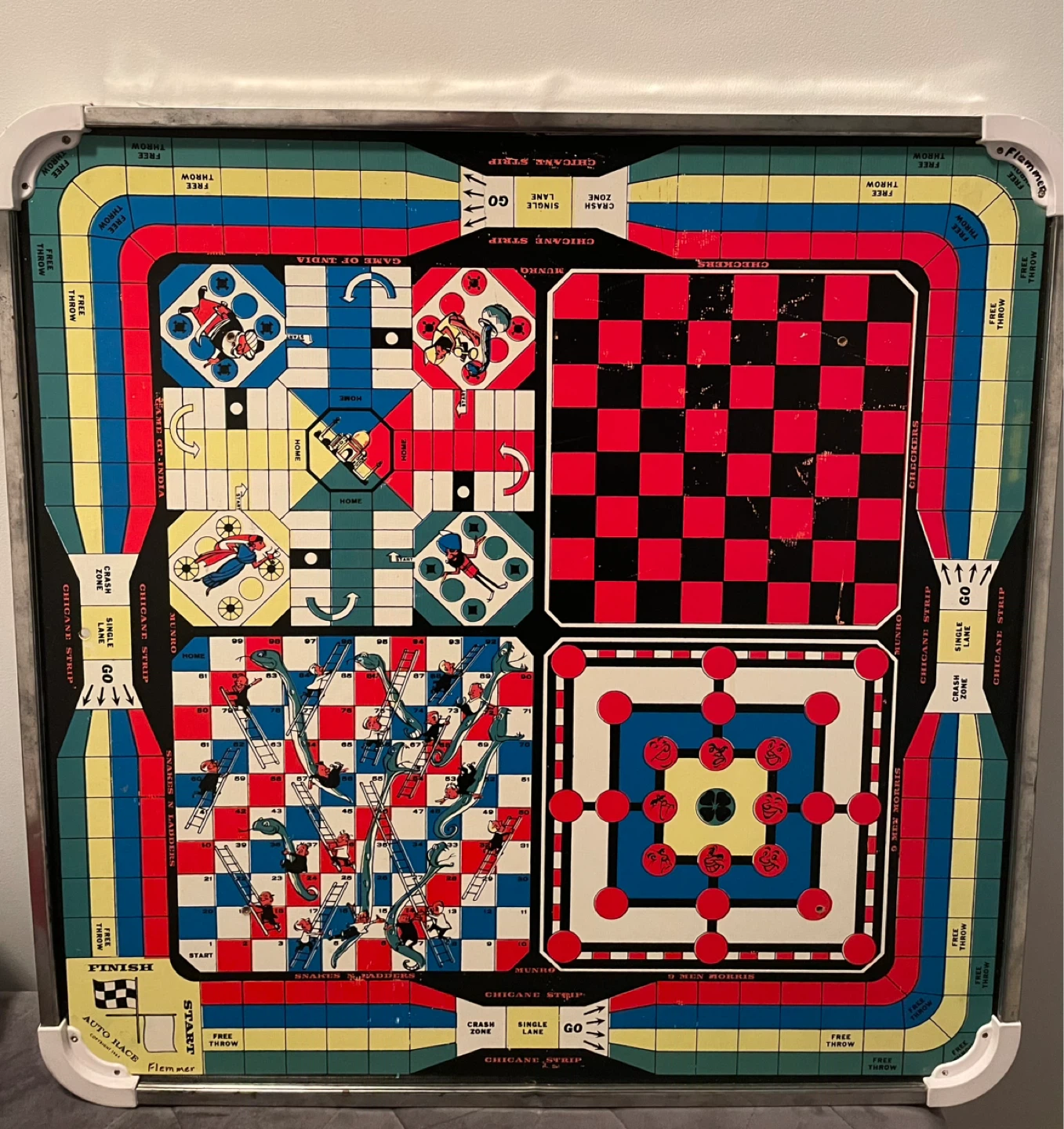 7 in 1 Vintage Game Board Table Top