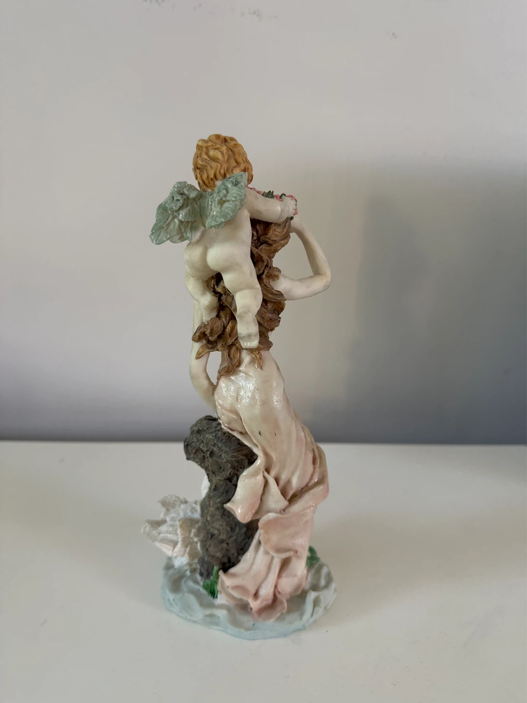 Figurine of a Woman with Cherub and Swan - photo 3