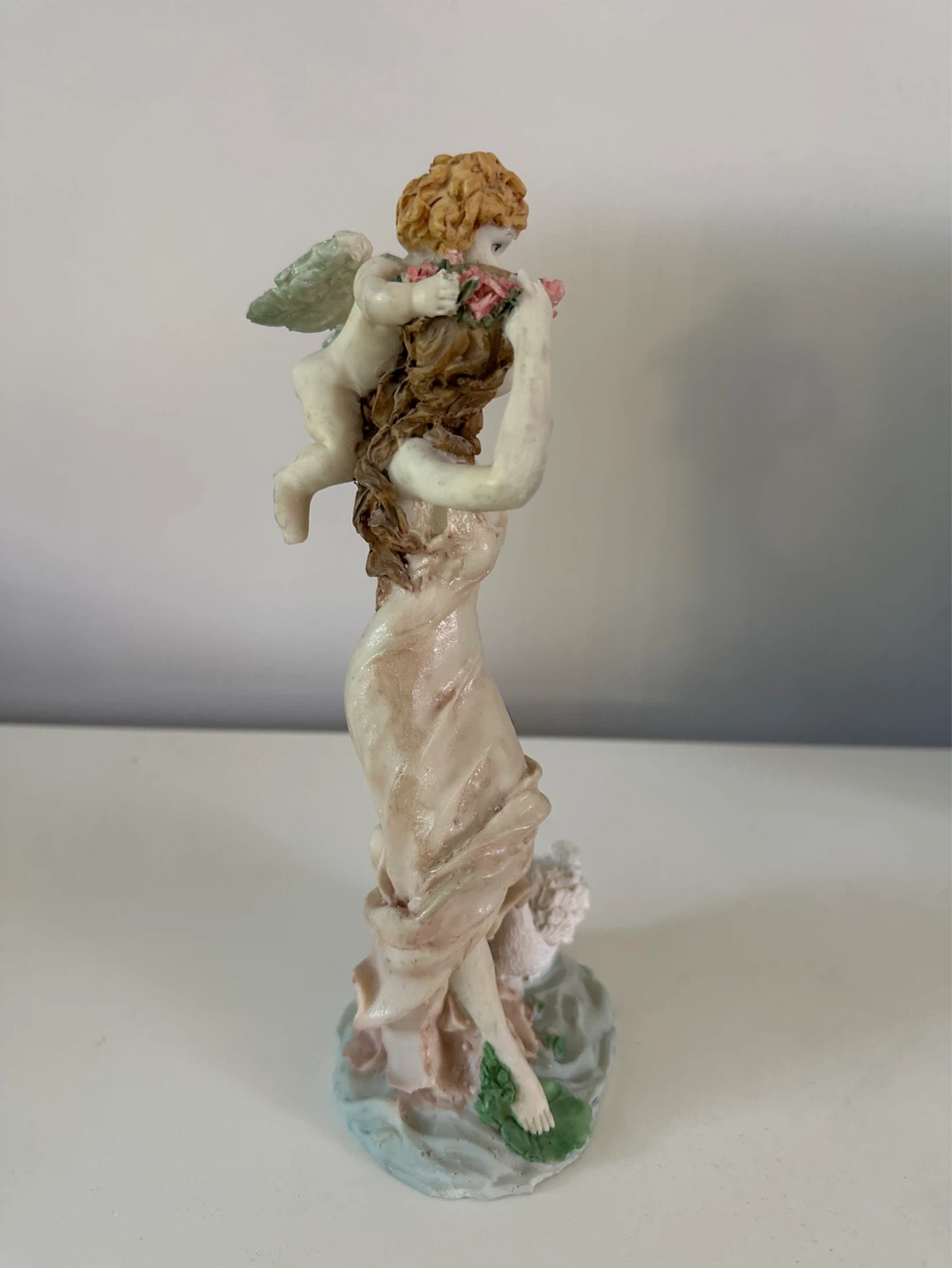 Figurine of a Woman with Cherub and Swan - photo 4