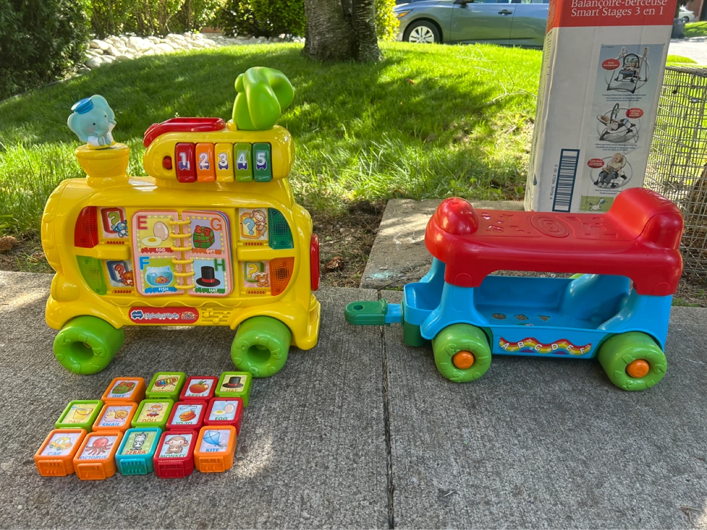 Kids and Baby Toy Train and Alphabet Learning