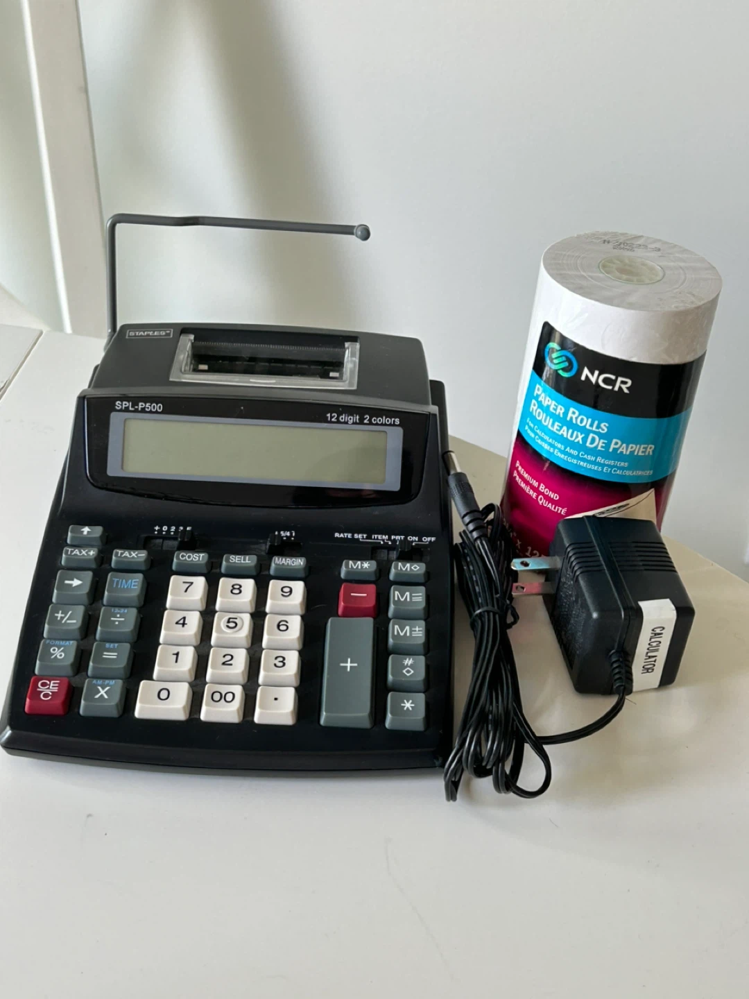 Staples SPL-P500 12-Digit Calculator with Paper Rolls