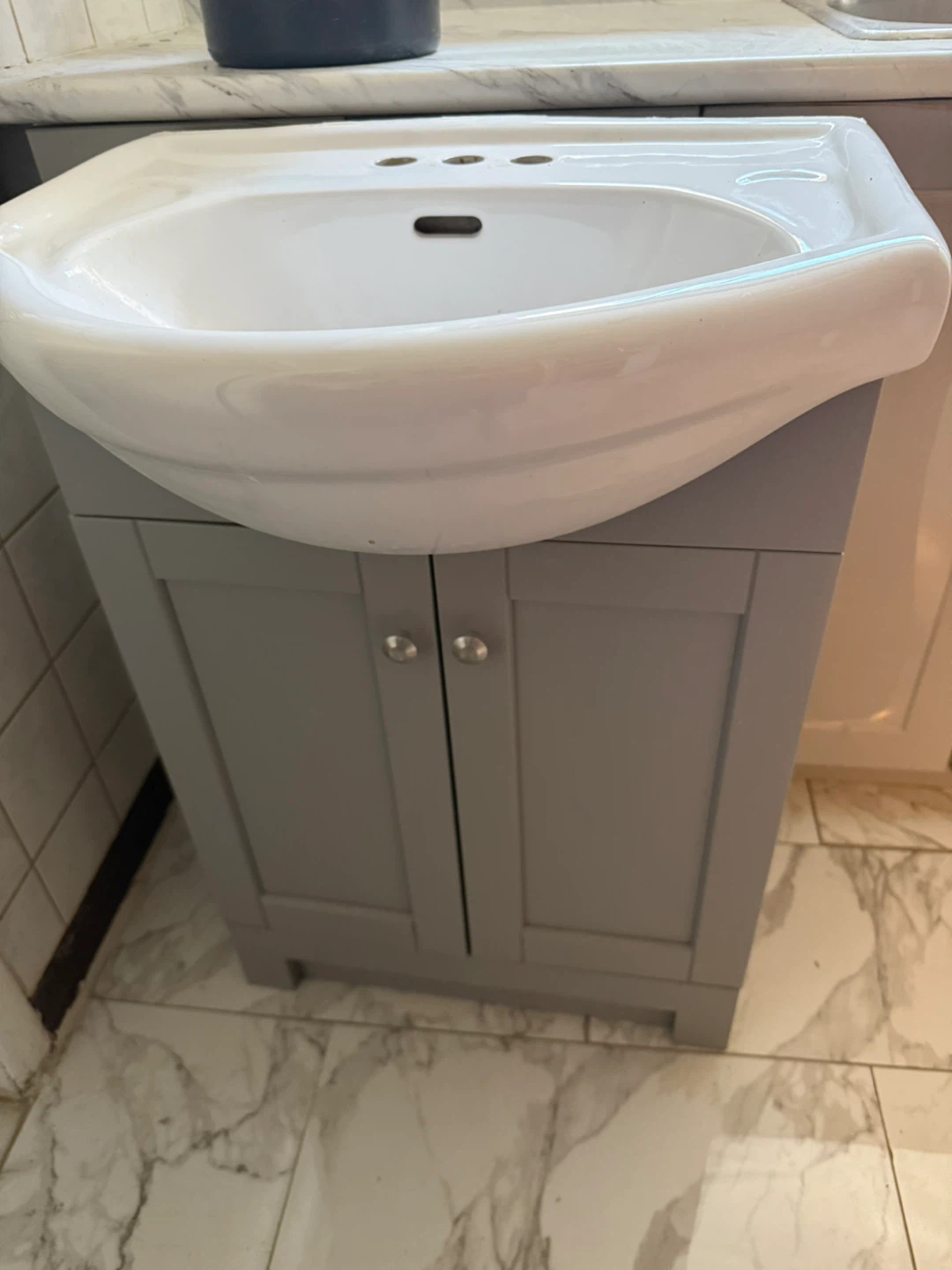 Grey Vanity with Sink