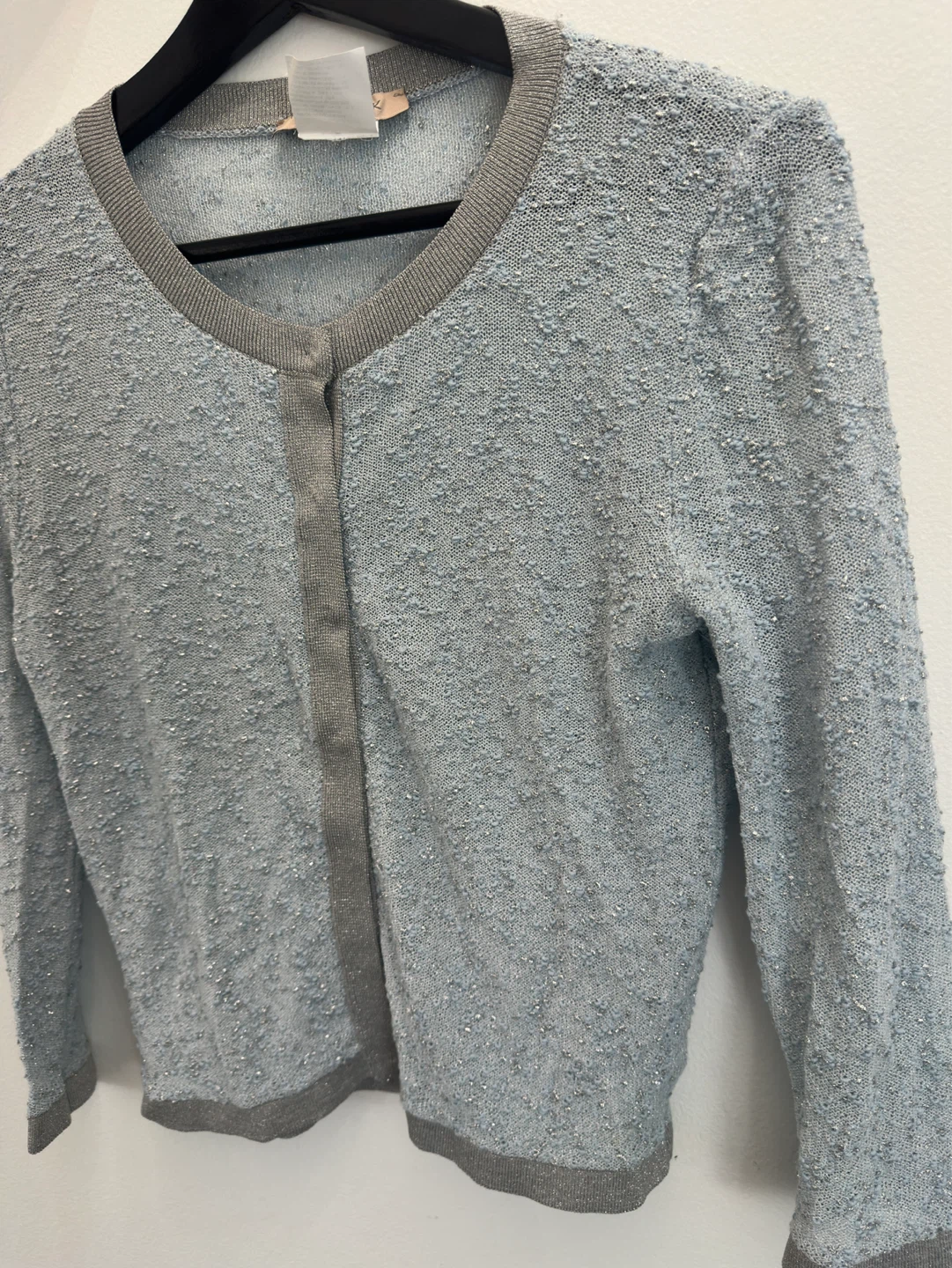 Light Blue Textured Cardigan - photo 2