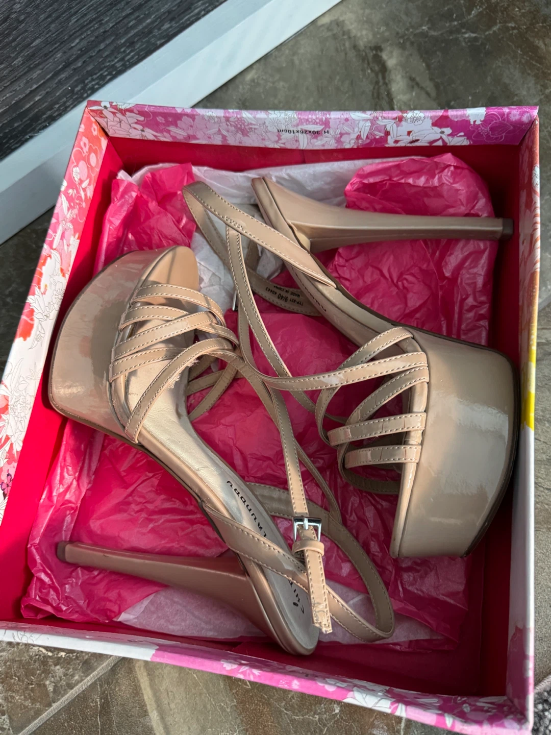 Chinese Laundry Teaser Patent Nude Prom Pageant high heels - photo 3