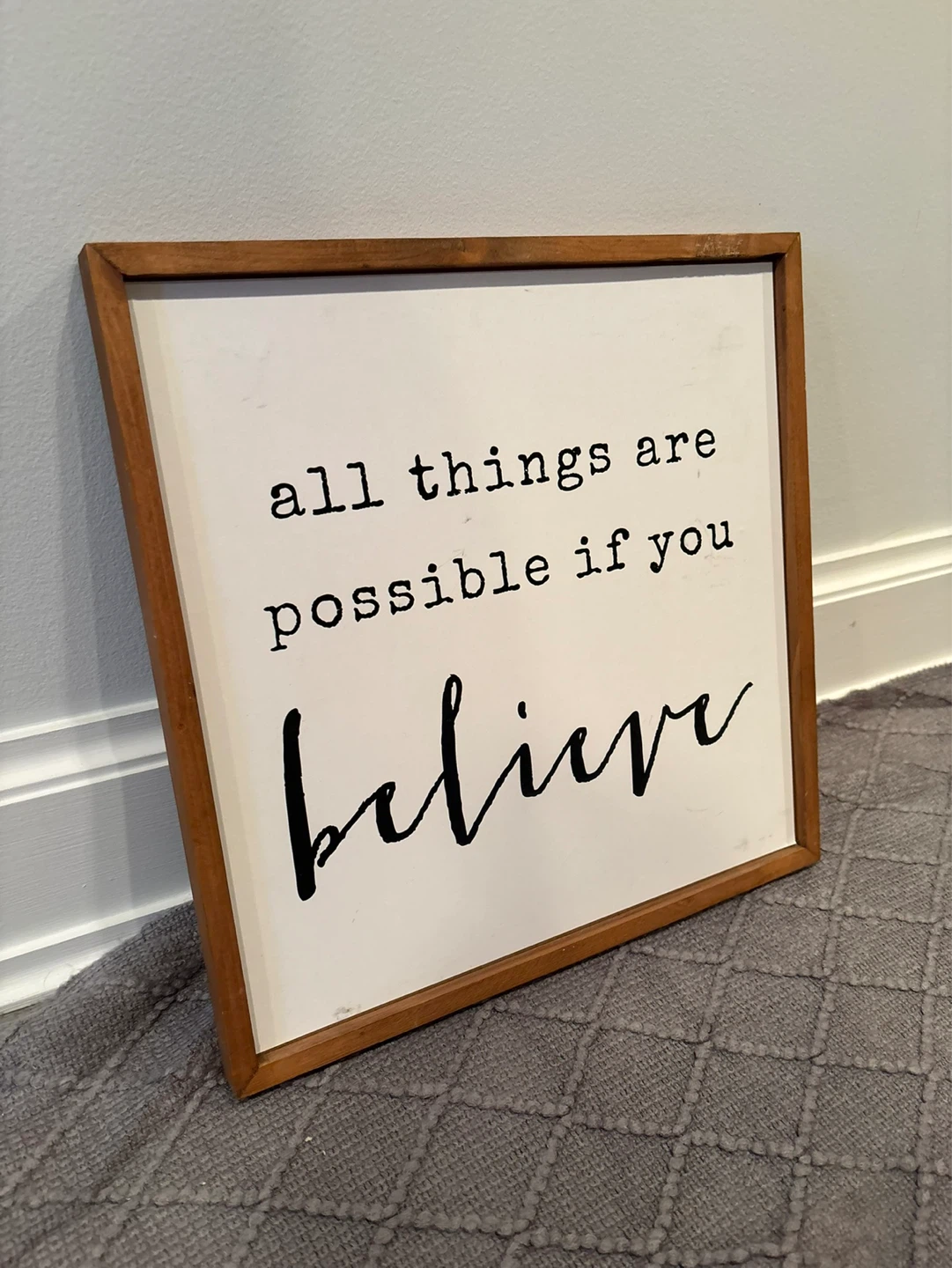 Inspirational Wood Framed Sign