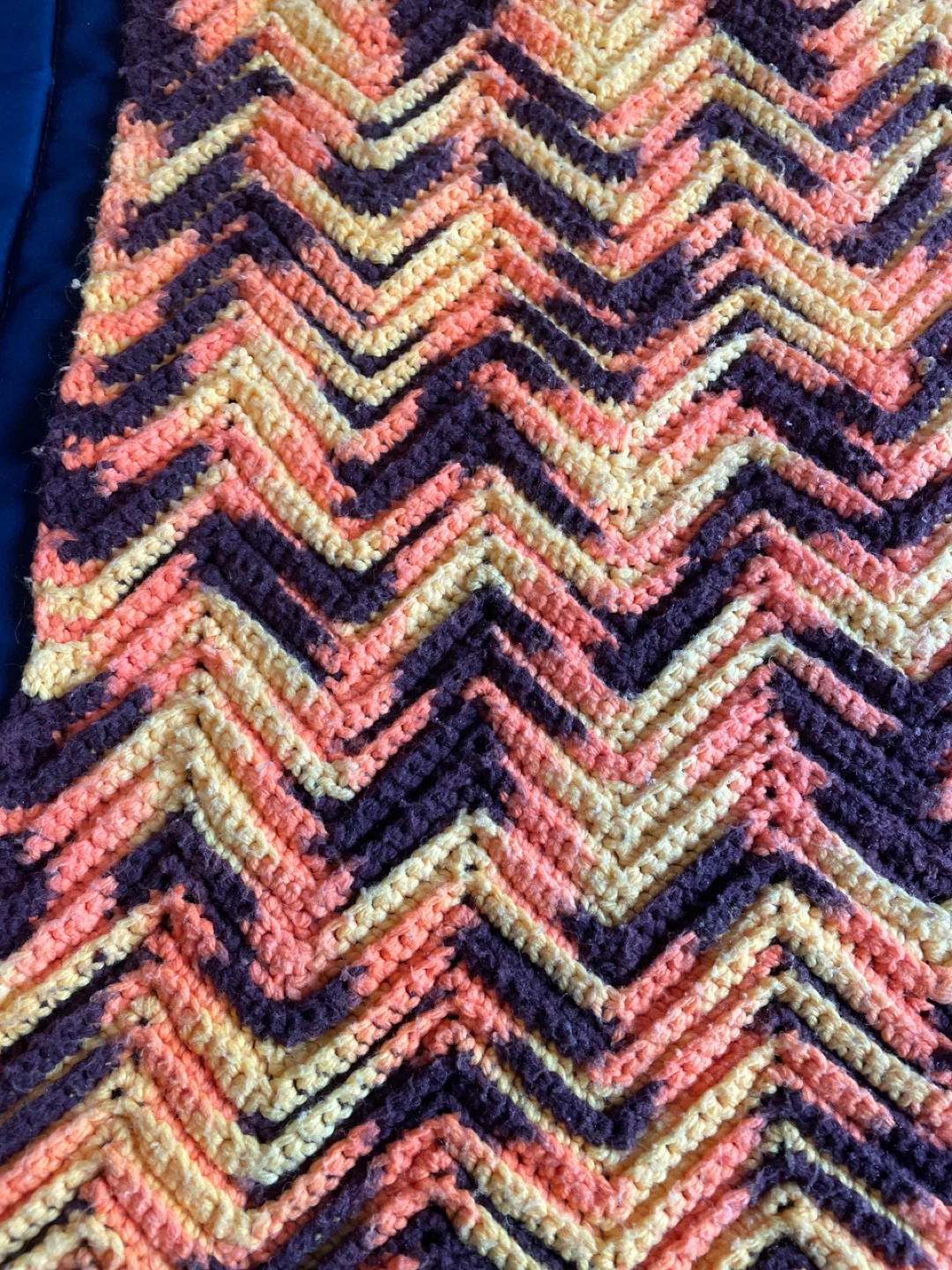 Crocheted Chevron Throw Blanket - photo 4