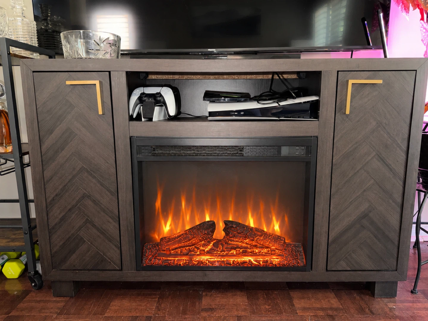 TV Stand with Electric Fireplace - need gone ASAP!