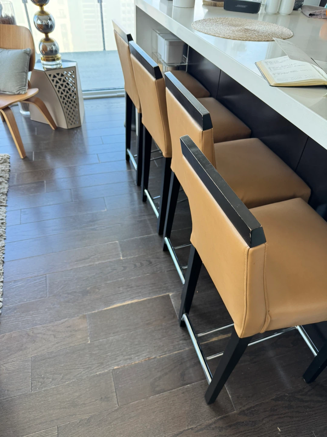 Set of 4 Tan Bar Stool - photo 4