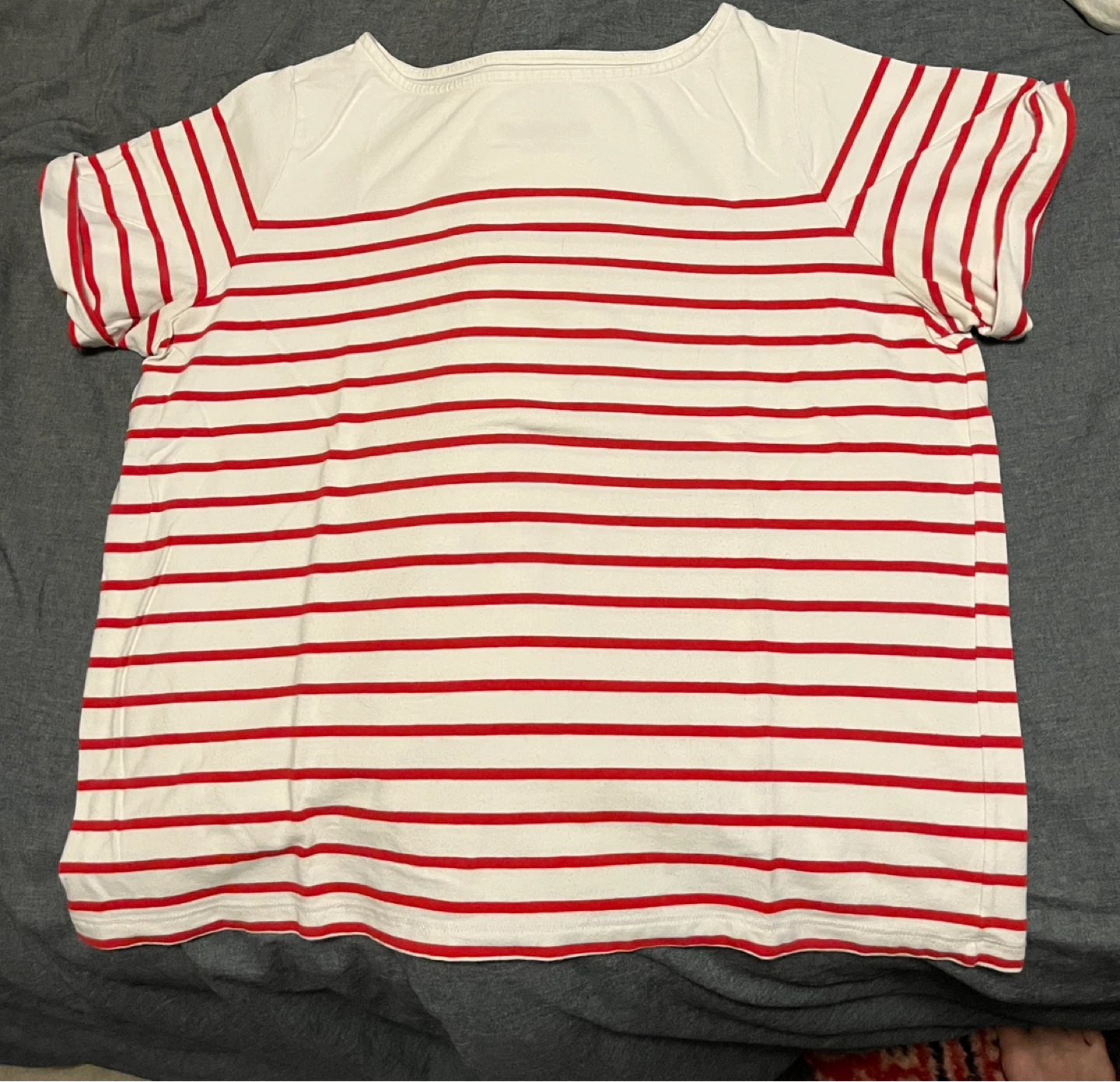 Red and white stripey t-shirt, size L - photo 2