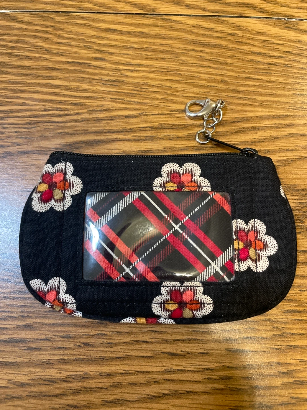 Vera Bradley Black Floral ID Case Coin Pouch - photo 2
