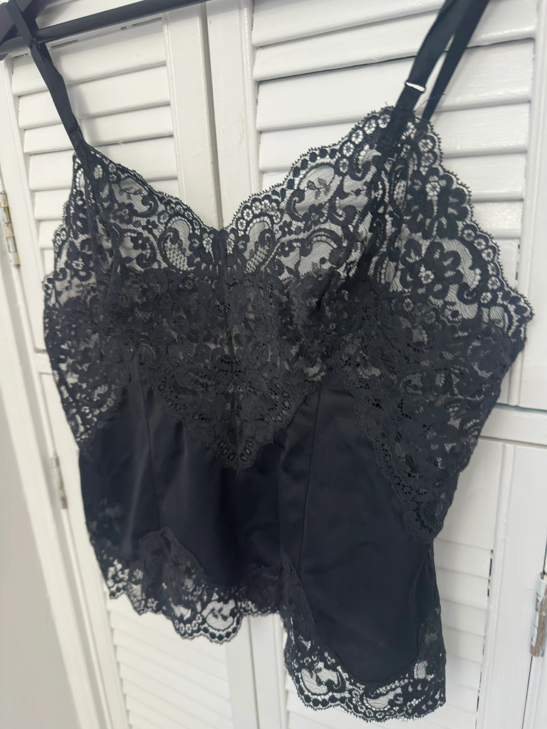 Vintage Black Lace Camisole Top - photo 2