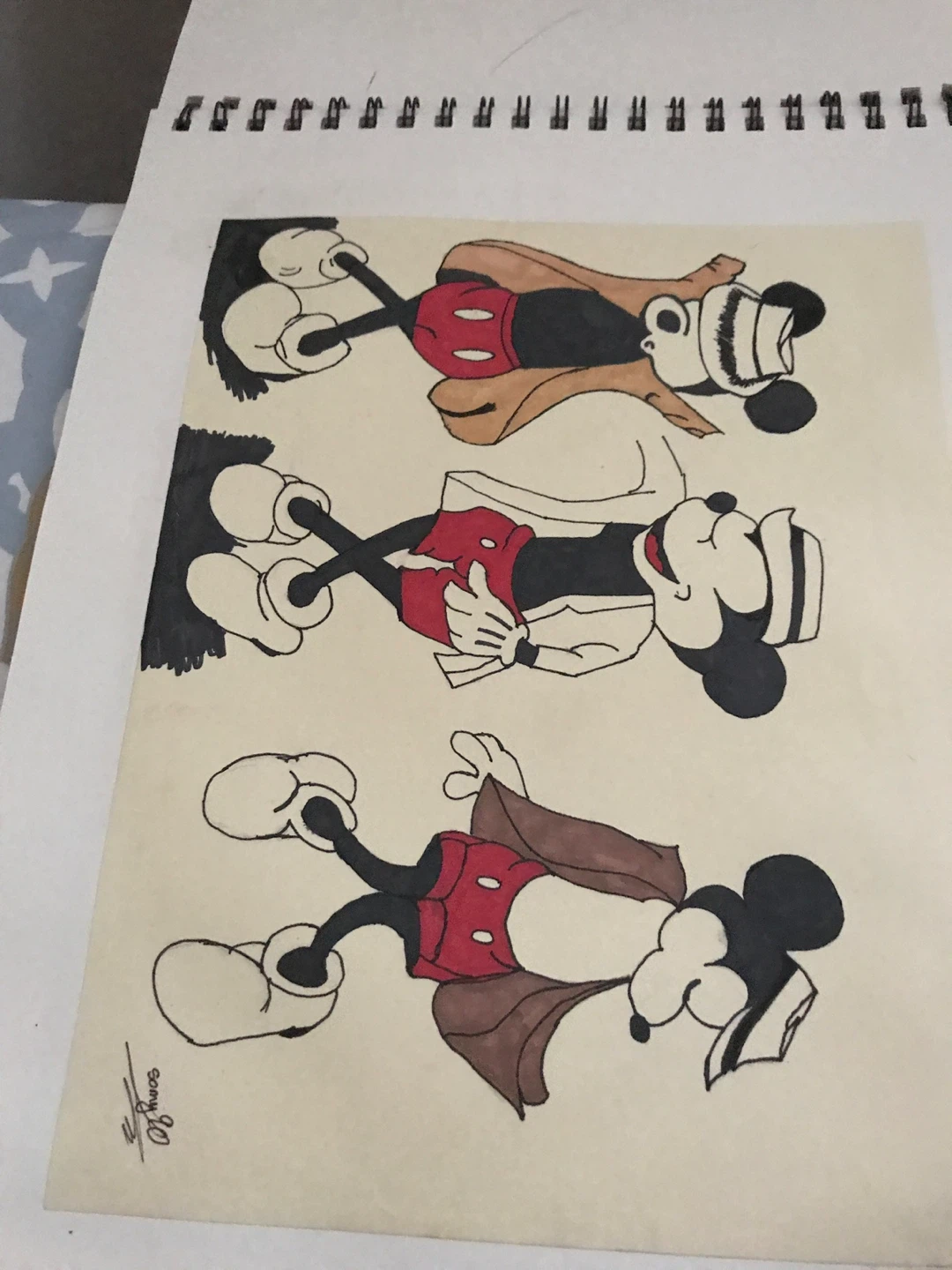 Assorted Drawings: Mickey Mouse, Monkey, Abstract Art - photo 3