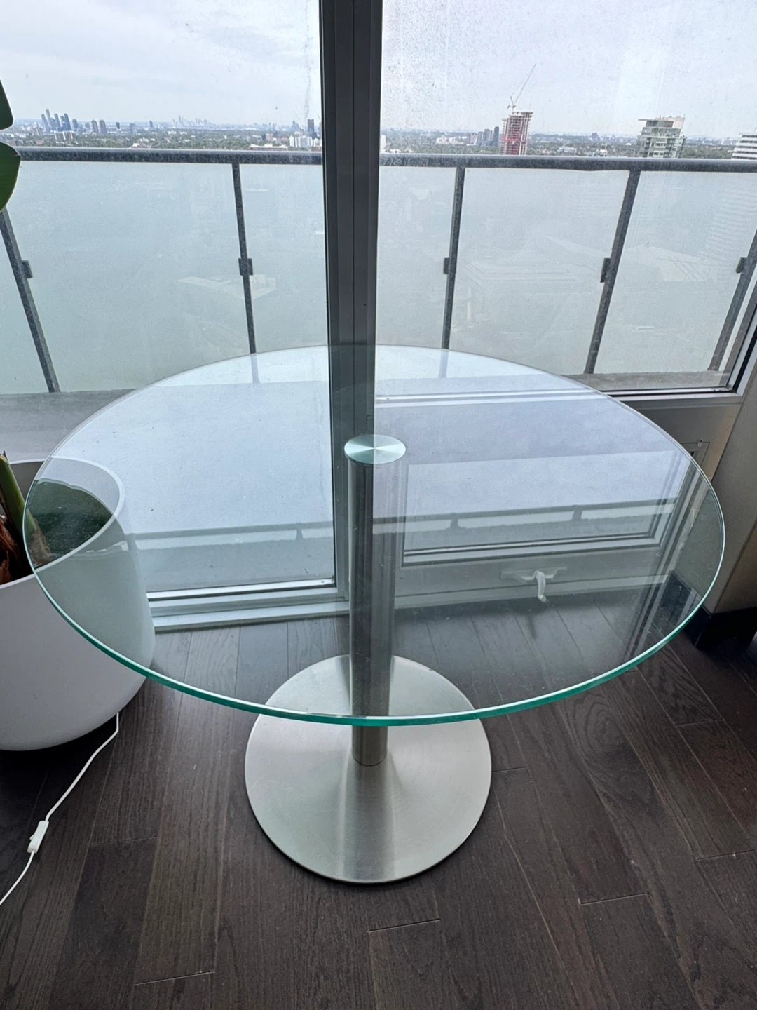 Glass Top Round Dining Table
