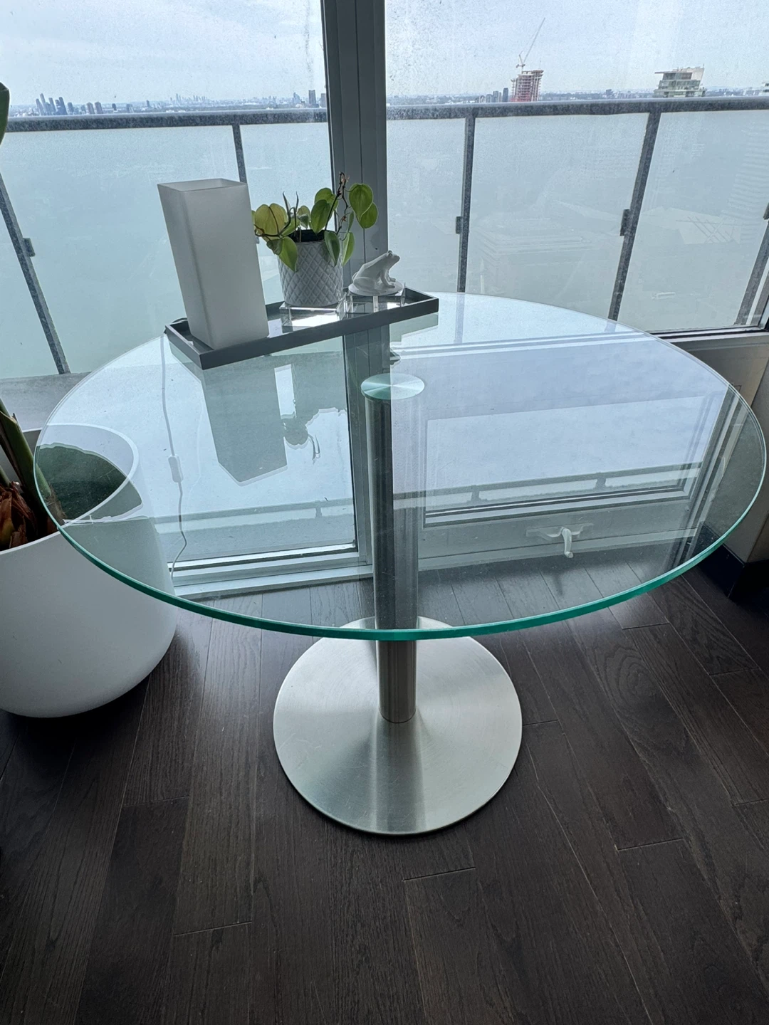 Glass Top Round Dining Table - photo 2