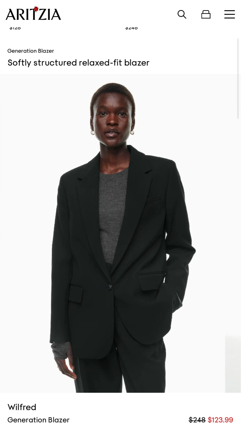 ARITZIA-Wilfred Generation Blazer Small $80 - photo 2