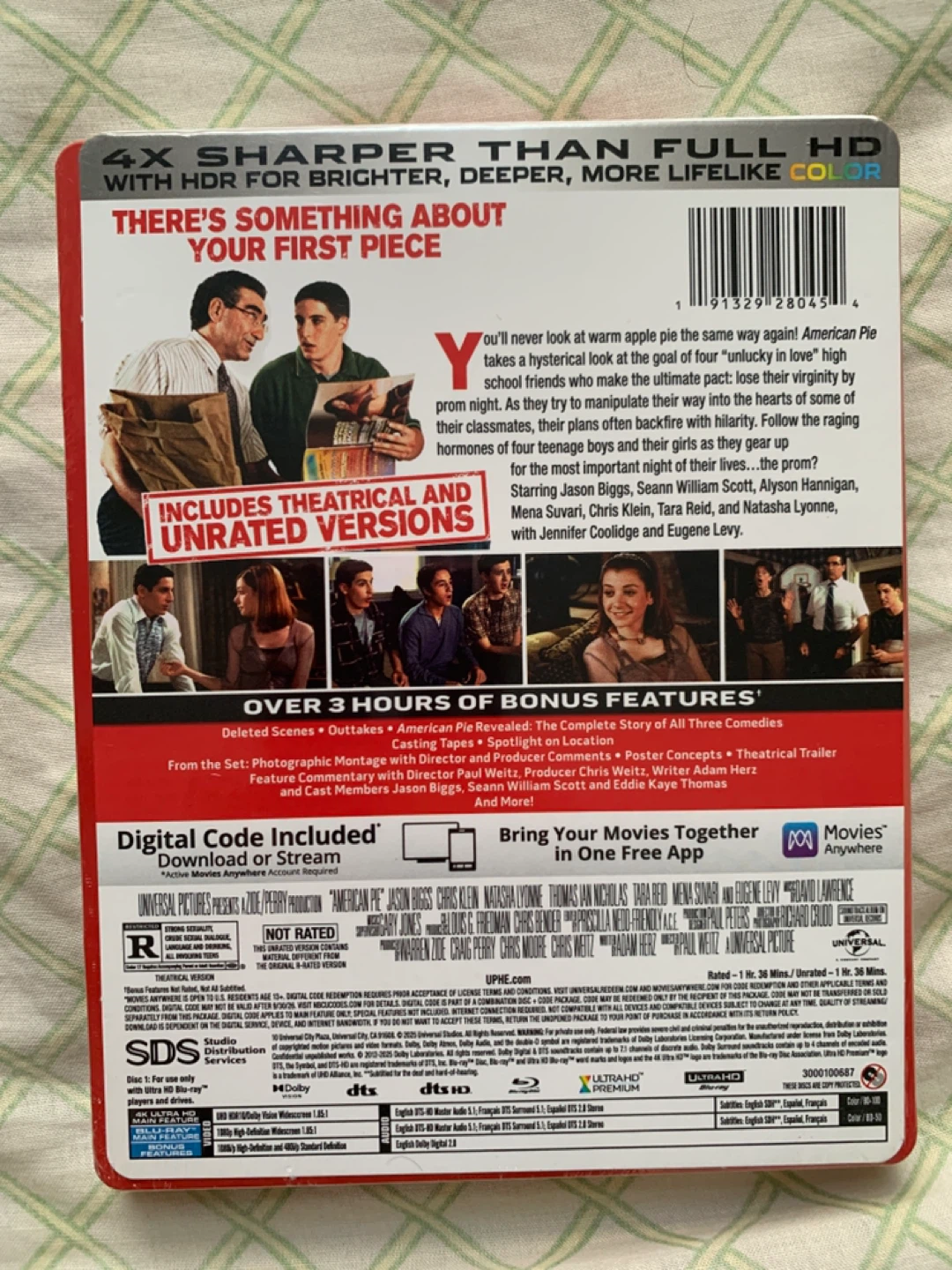 New American Pie Steelbook 4K Ultra HD + Blu Ray + Digital Code - photo 2