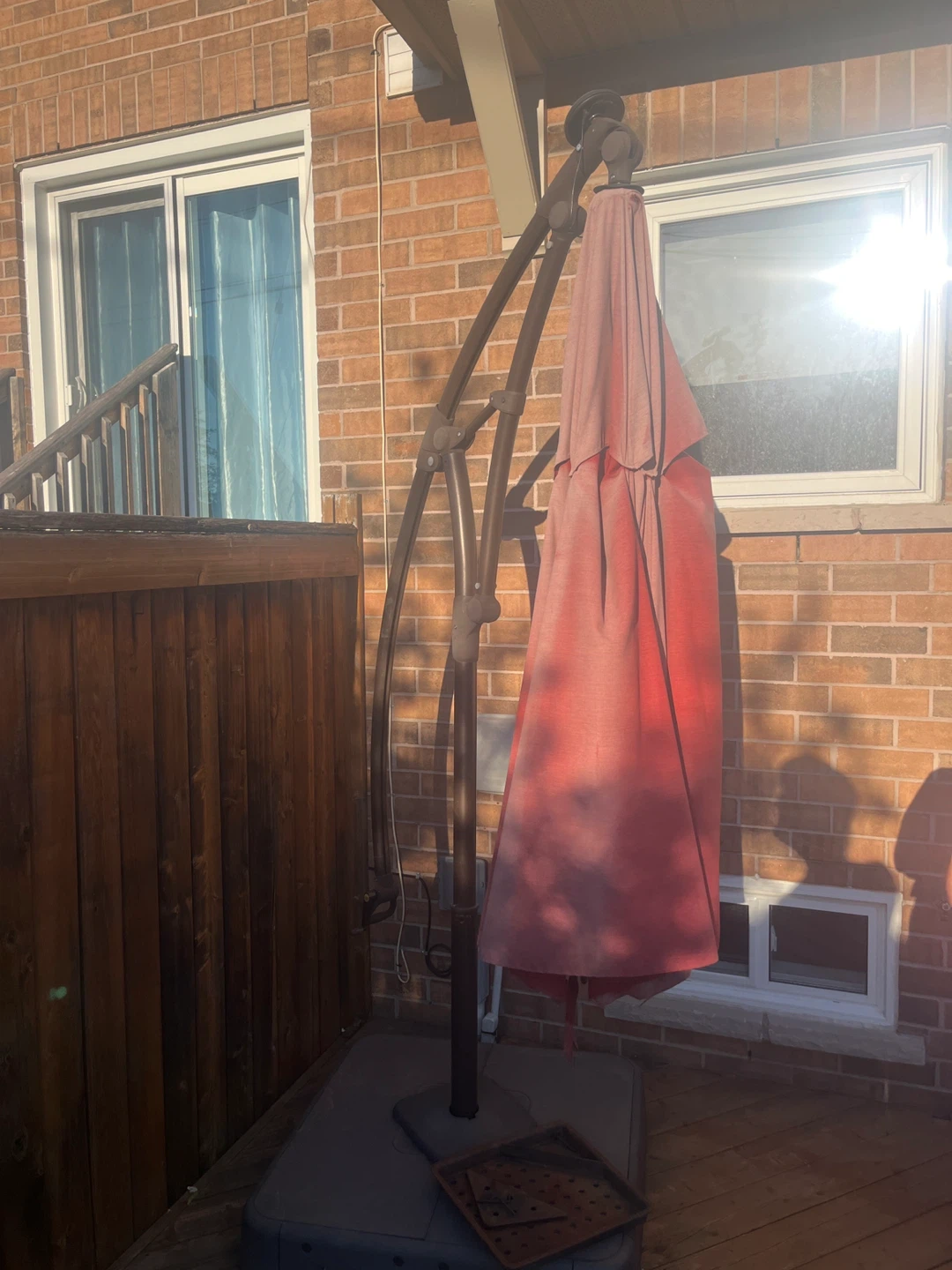 Red Cantilever Patio Umbrella