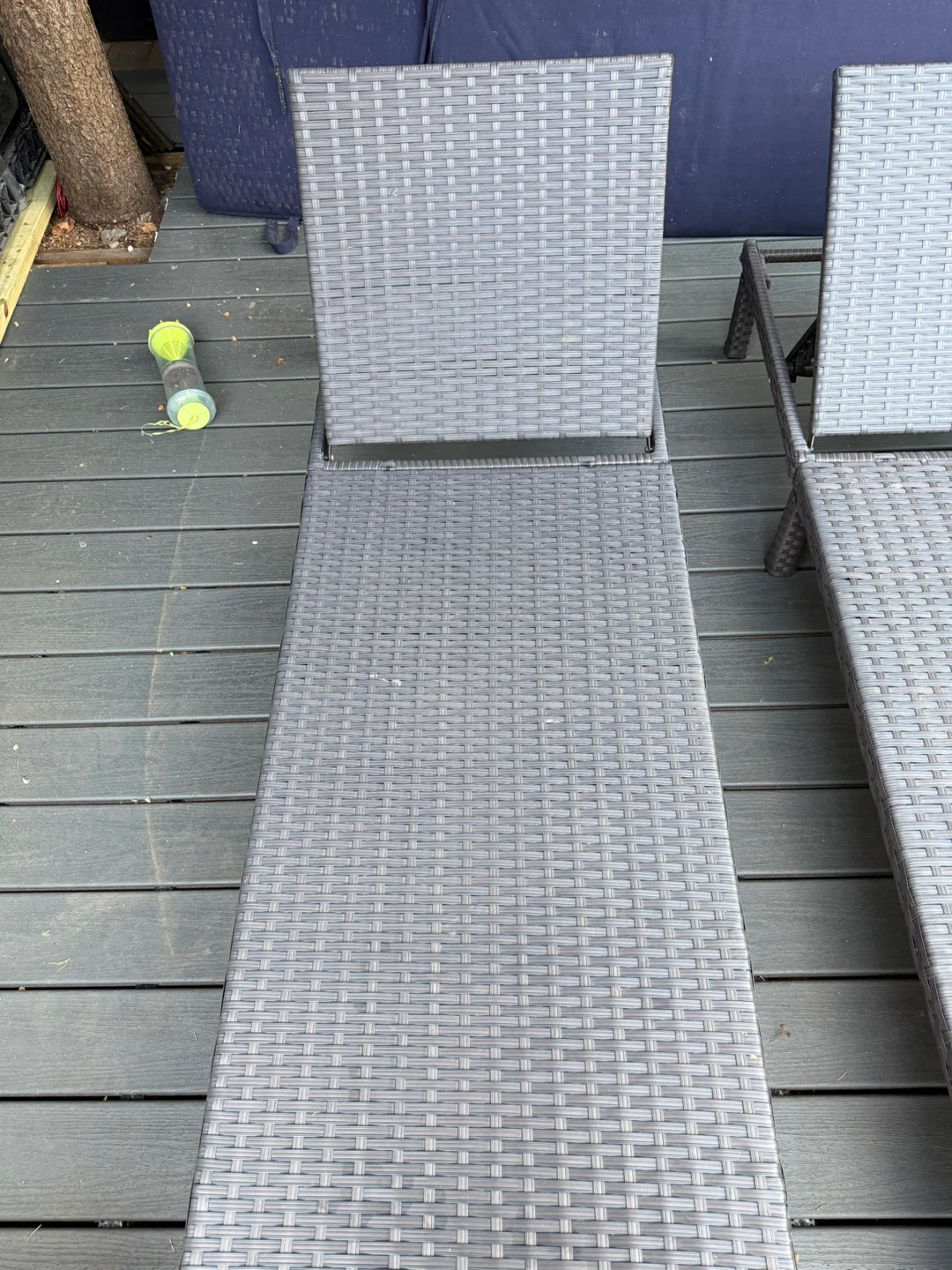 Wicker Chaise Lounge Chairs Set of 2 with Cushions - photo 2