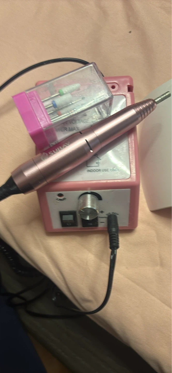 SUNUV Pink Electric Nail File Drill Machine with Bits & UV Lamp - photo 2