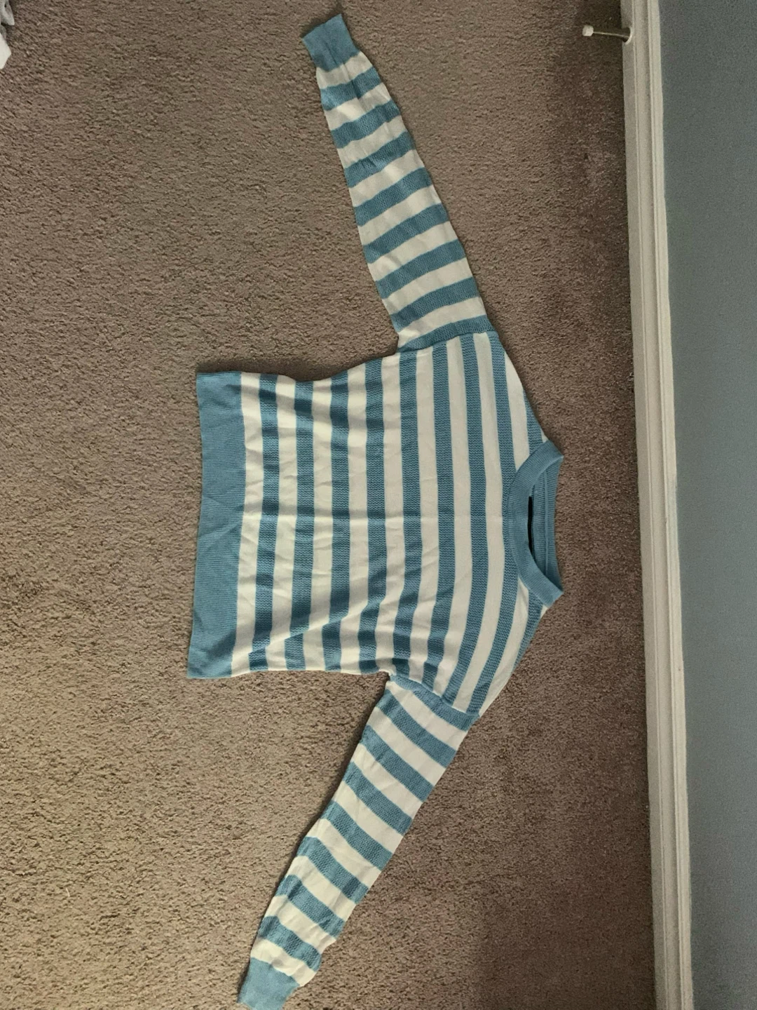 VERO MODA small blue & white stripped sweater - photo 2
