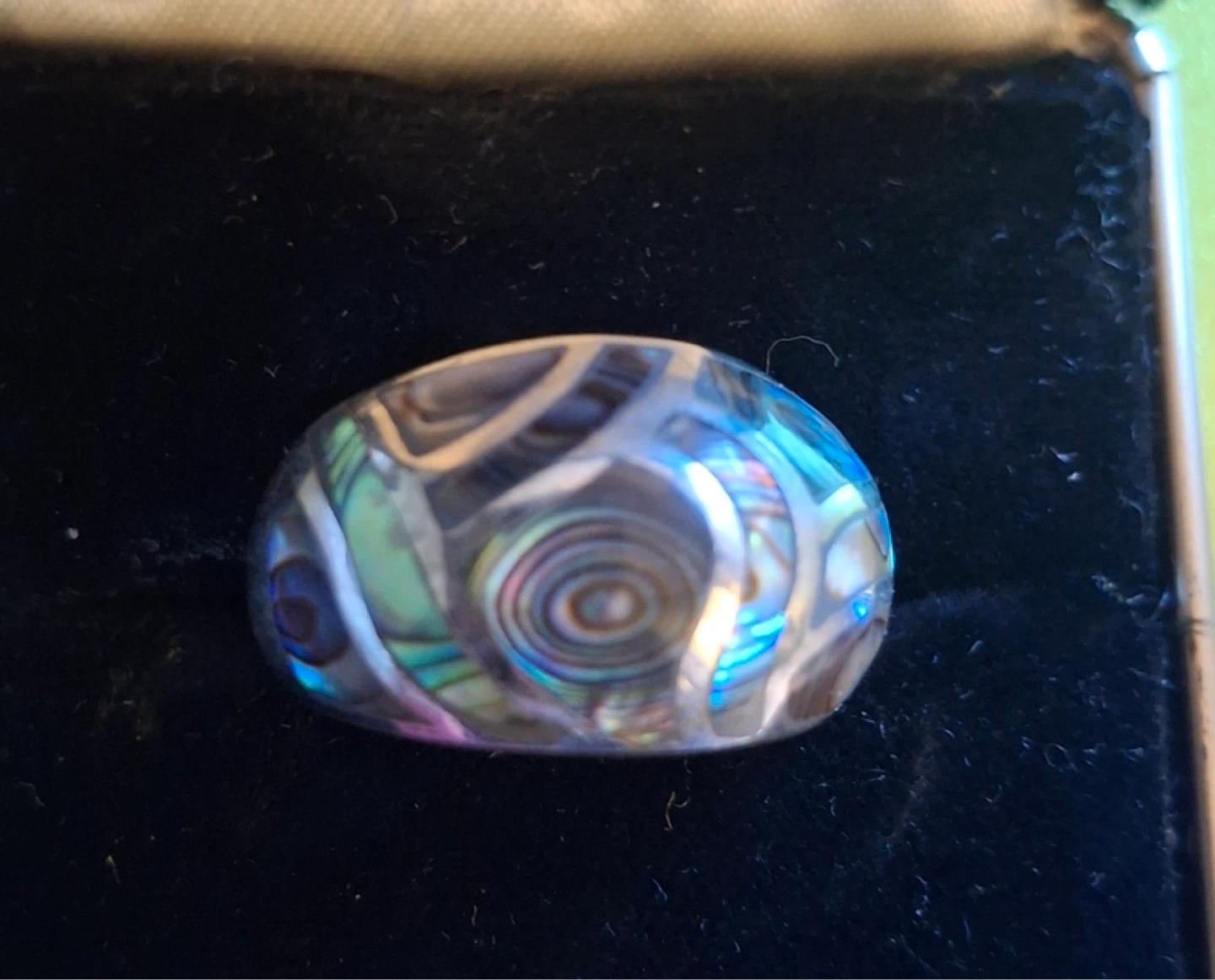 Abalone ring (silver stamped 925)