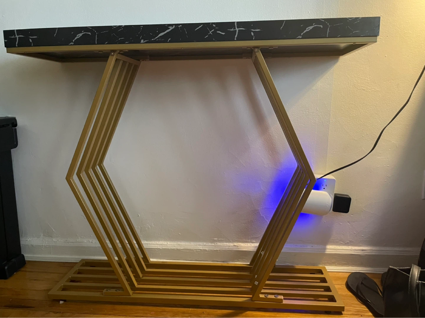 Console Table with Geometric Base
