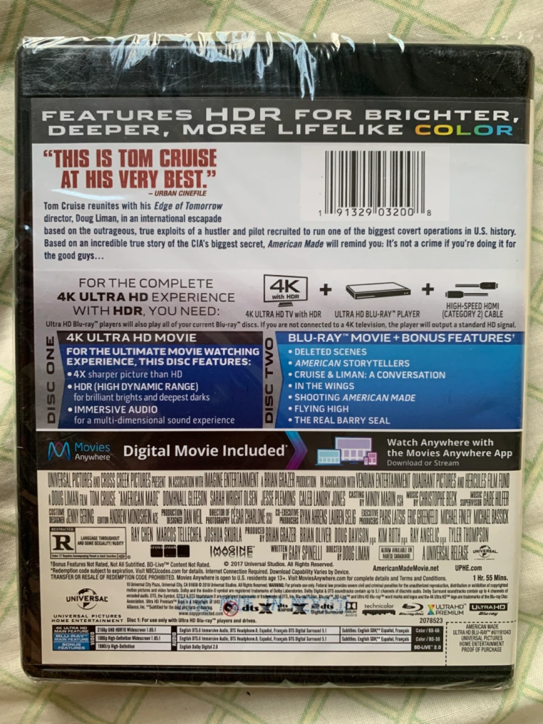 New American Made 4K UHD Blu-ray Tom Cruise - photo 2