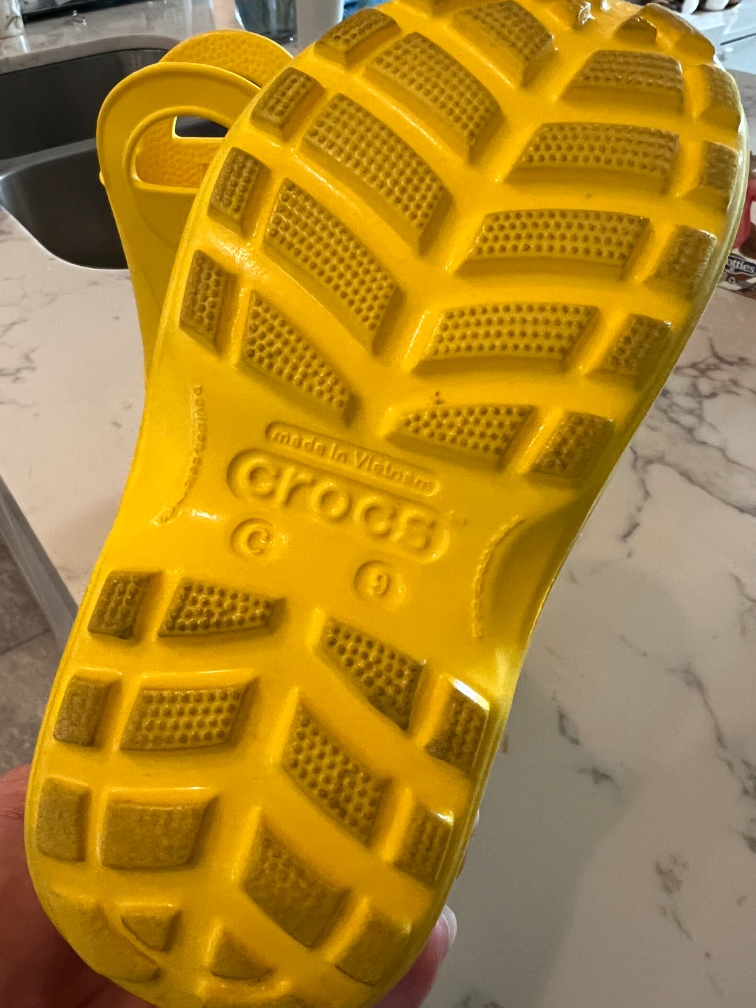 Yellow Crocs Rain Boots - Size 9 - photo 3