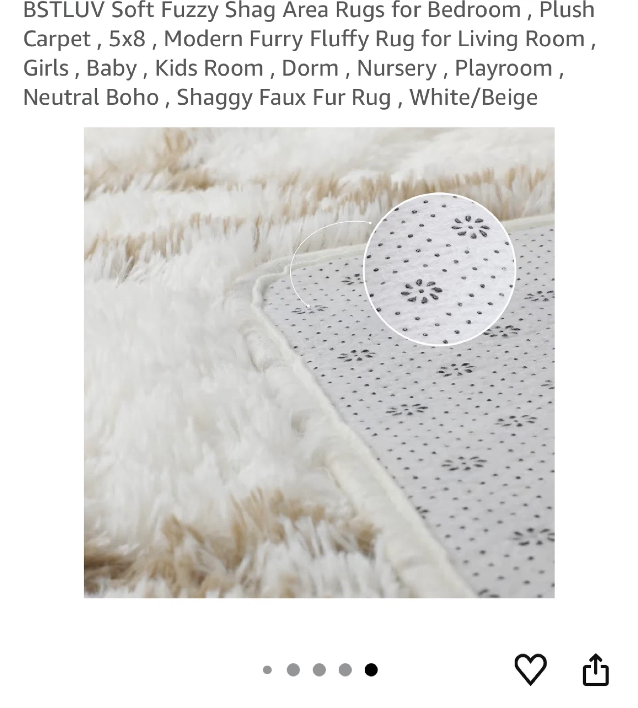 Rug - 5x8 ft - White/Beige - photo 2