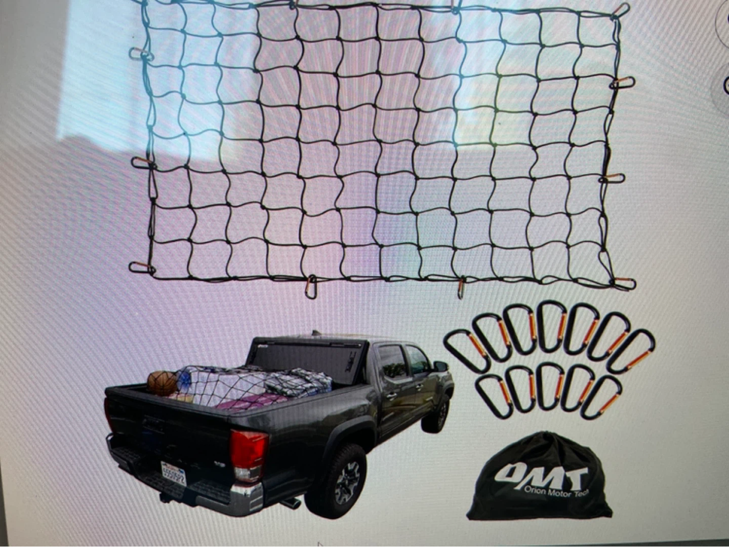 OMT Orion Motor Tech Cargo Net with Carabiners