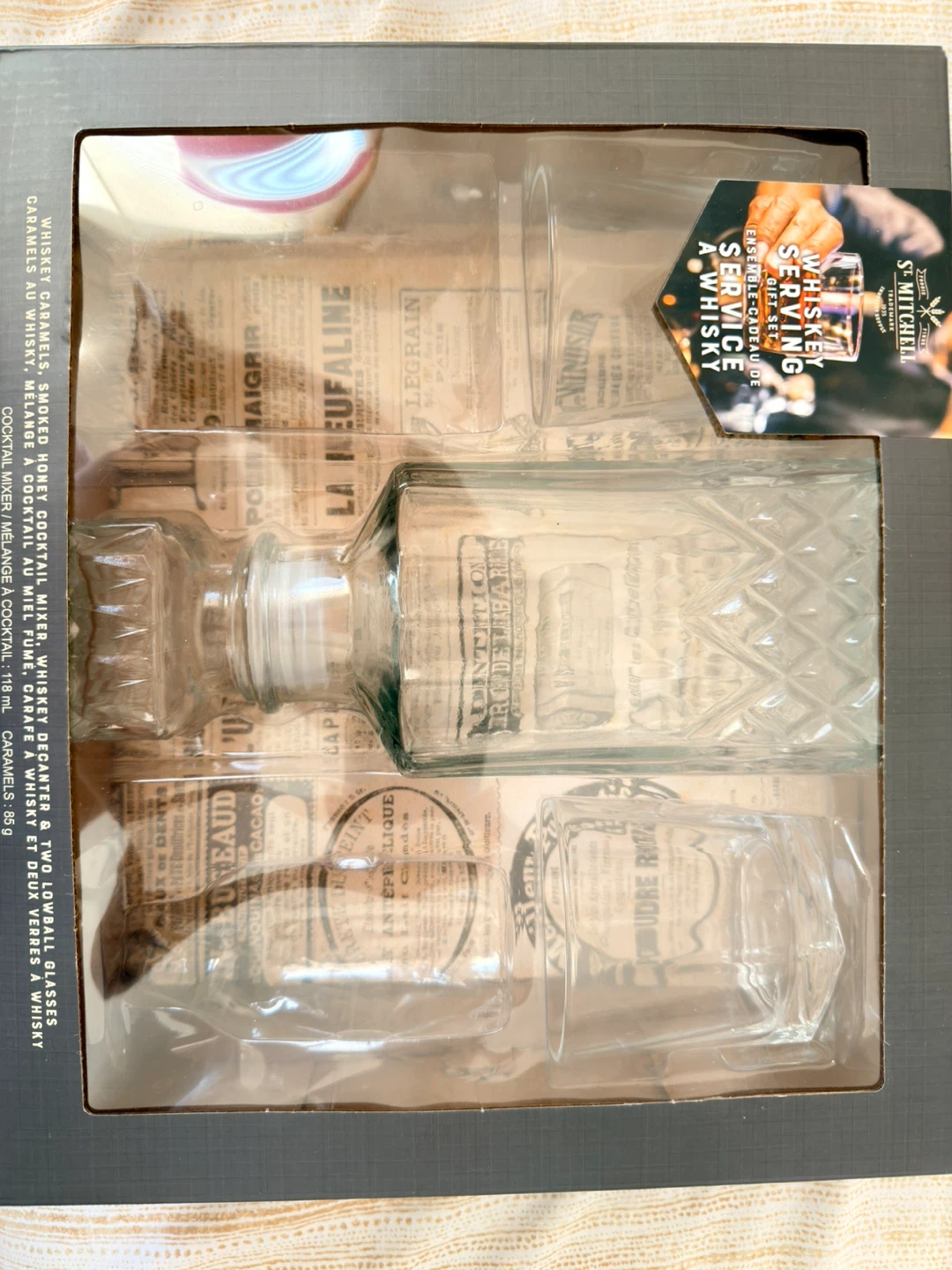 Whiskey Decanter and 2 Glasses Set - photo 3