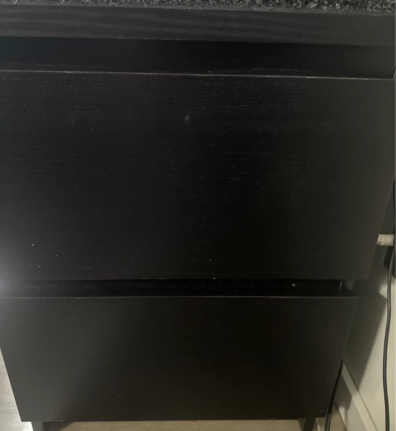 Black 2-Drawer / side table