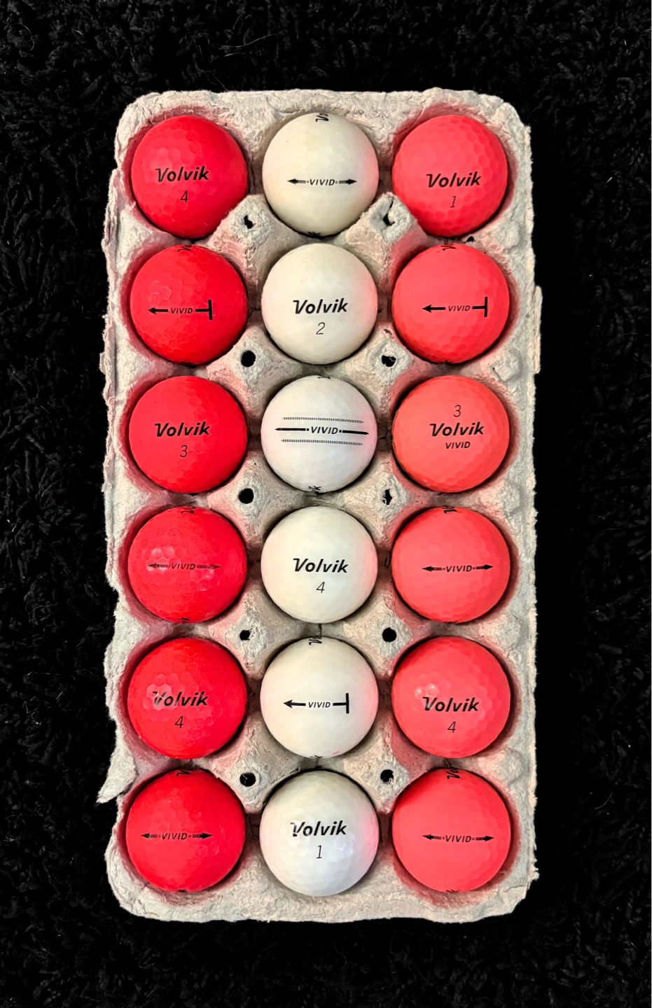 18 Volvik Vivid Mixed Colour Golf Balls - photo 2