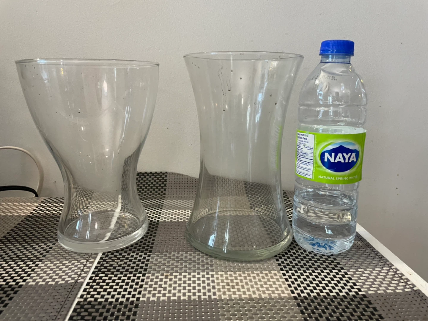 Clear Glass Vases (Set of 2)