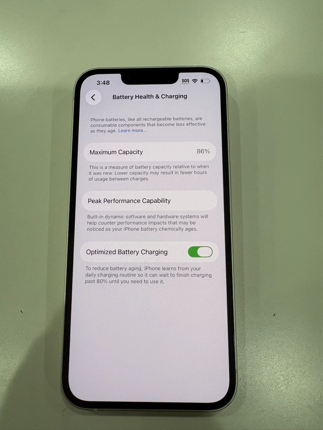 iPhone 14 128GB – 86% Battery – Unlocked – White - photo 3