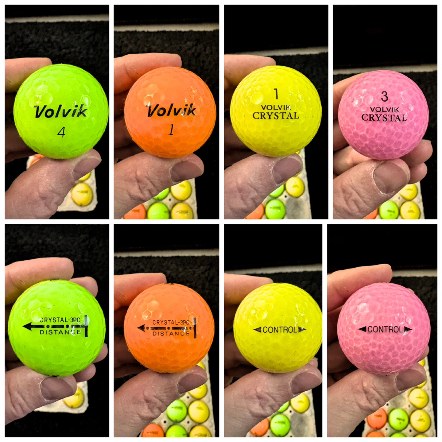 18 Volvik Crystal Mixed Colour Golf Balls - photo 3