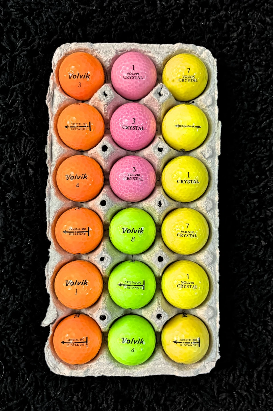 18 Volvik Crystal Mixed Colour Golf Balls - photo 2