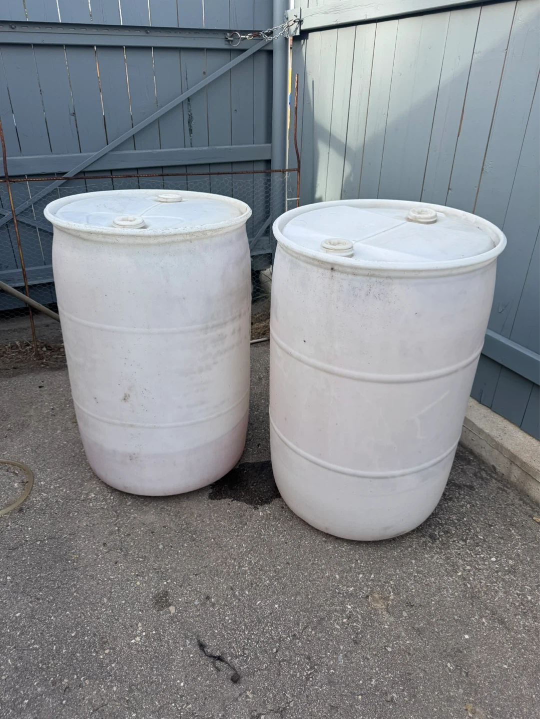 White Plastic Barrel