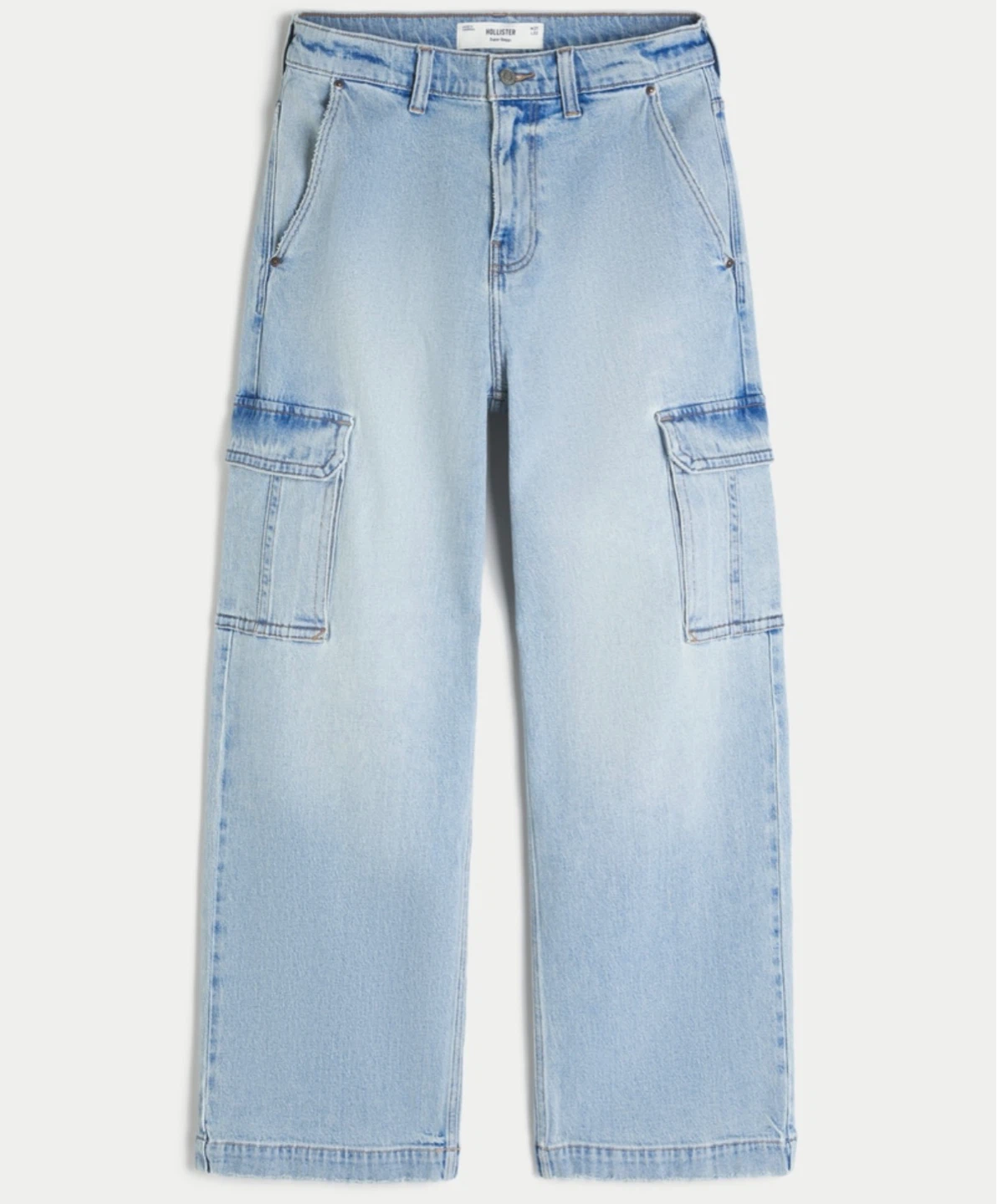 Brand new Hollister Light Wash Cargo Jeans