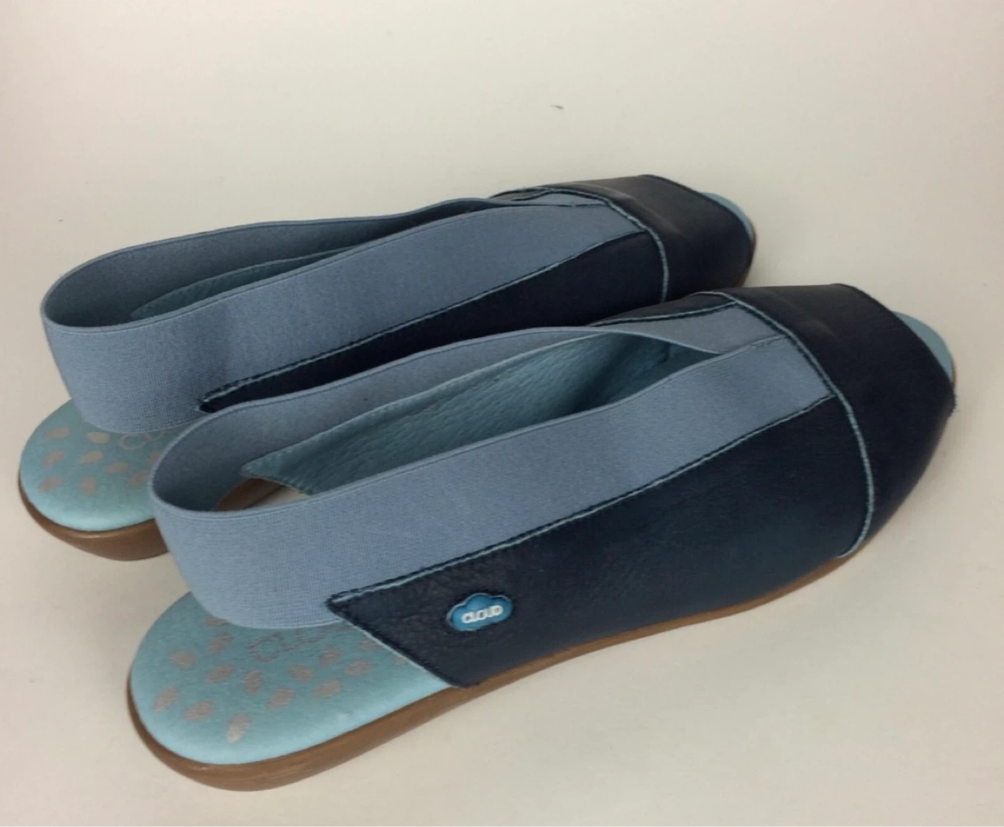 Cloud Navy and Light Blue Slingback Sandals - photo 2