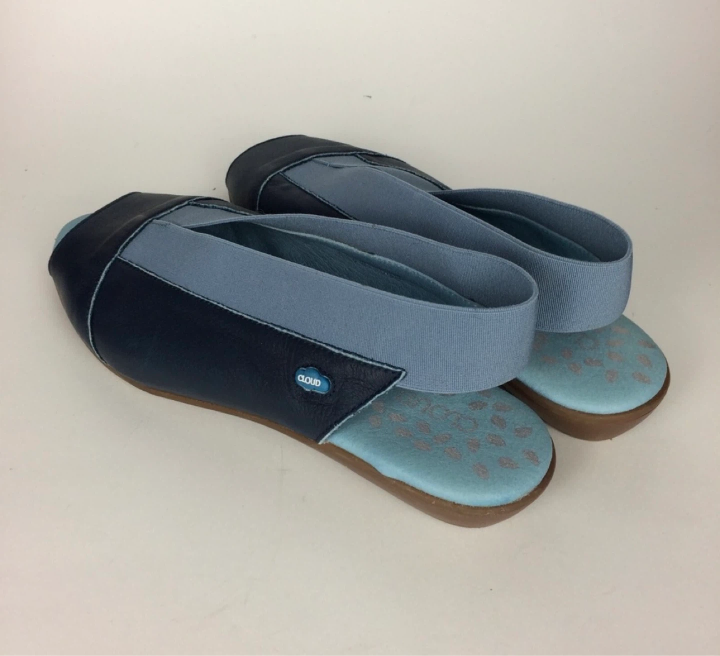 Cloud Navy and Light Blue Slingback Sandals