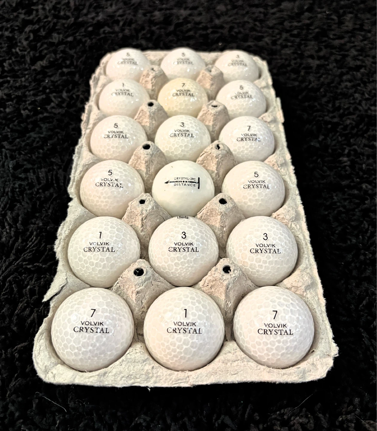 18 Volvik Crystal White Transparent Golf Balls