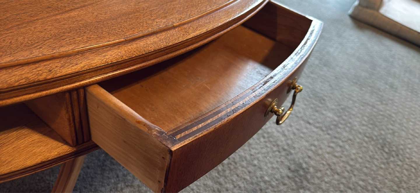 Wooden Coffee Table with Drawer - photo 3